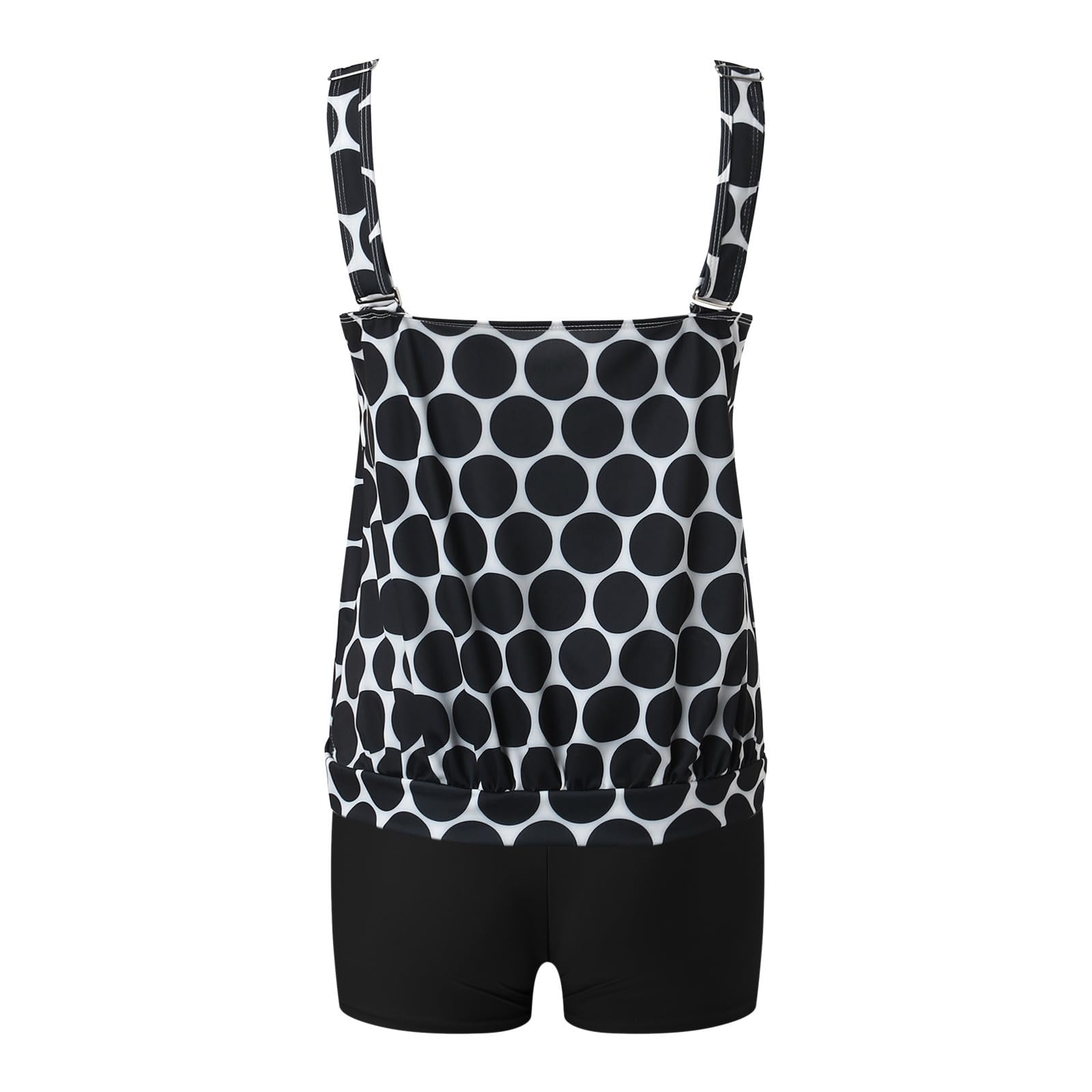 Generisch Tankini damski dwuczęściowy kostium kąpielowy, duże rozmiary, wysoka talia, tankini, zestaw, elegancki letni strój kąpielowy, plaża, dwuczęściowy, z górną częścią i szortami kąpielowymi