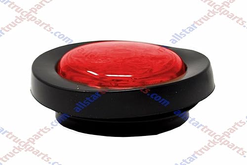 Vista 42 de 8 PC 2" Round LED Light Side Marker Clearance [7 LEDs] [Rubber Grommet] [IP 67] for Trailers - 4 Red and 4 Amber