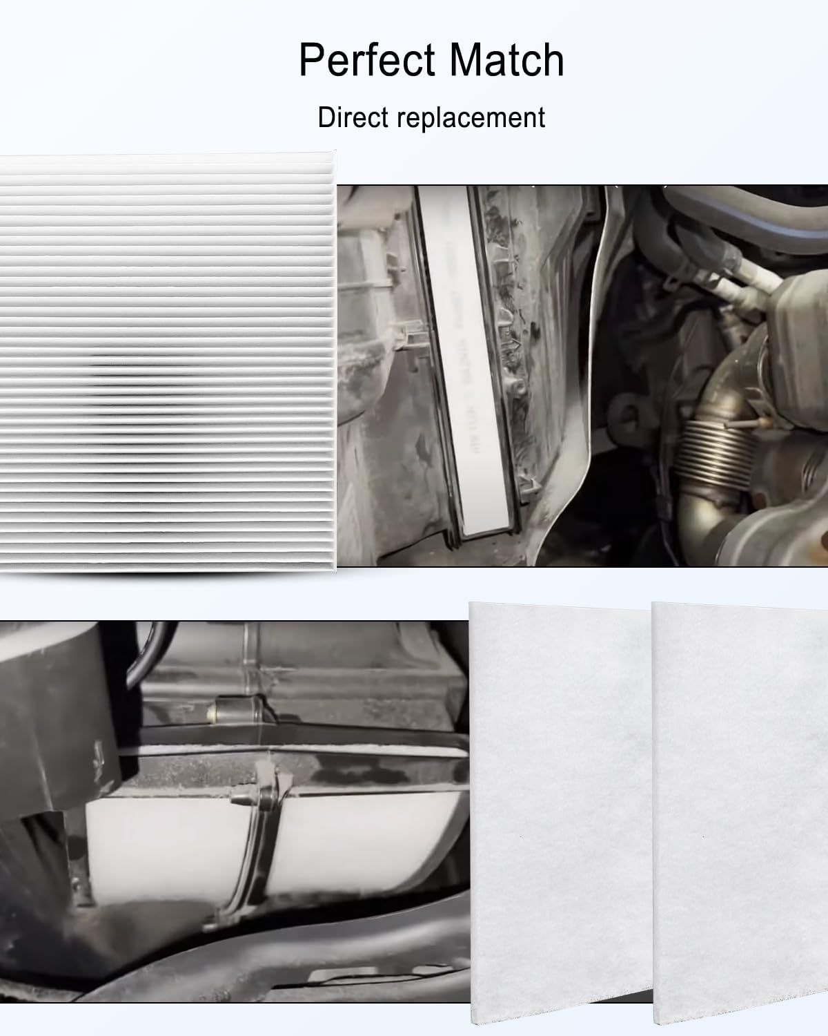 Cabin Air Filter and 2 Bunk Filter Sets Fit for Freightliner CASCADIA Trucks 2019 2020 2021 2022 2023, Replace BOA84032457001 PA30107 AF55836 BOA91559 ABPN10G91559 AF26235