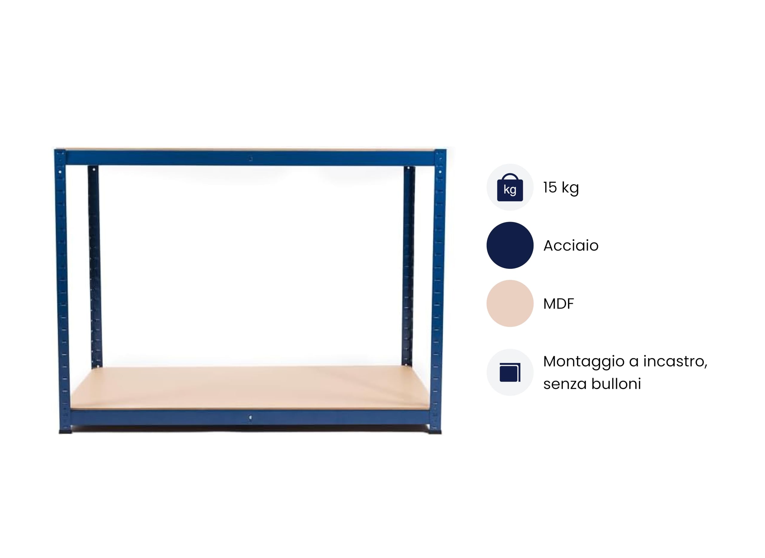 Banco da lavoro, Tavolo da Lavoro da Officina in Acciaio con Ripiano in MDF, Super Resistente e Solido, per Garage, Officina, Fai-da-Te, Bricolage