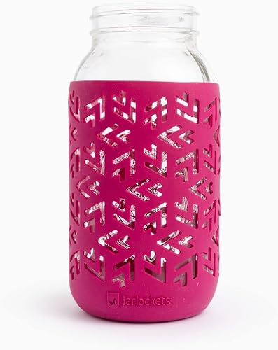 Miniatura 1 de JarJackets Funda protectora de silicona para tarros Mason  Se adapta a tarros Mason de 64 oz (1, baya)