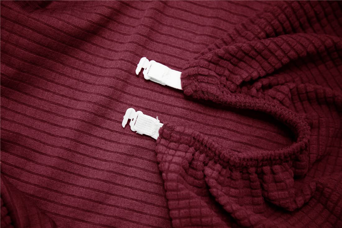 Lukery Coprisedia Ufficio Elasticizzato Coprisedie Gaming, Fodere Coprisedia Girevole Ufficio Universale Rimovibile, Coprisedia da Computer con Schienale per Sedia da Ufficio (Rosa Scuro,M