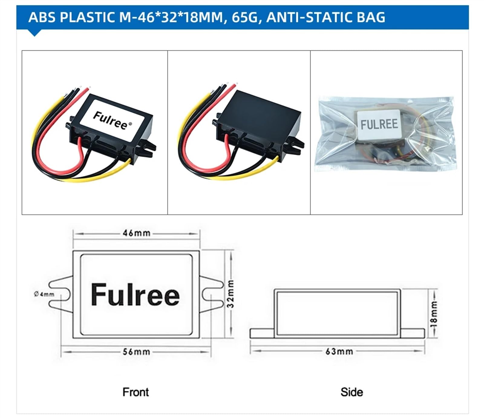 1 pièces DC 12 V à Volts 3A 5A 10A 15A 20A 25A Boost Buck convertisseur de Puissance Automatique abaisseur régulateur Tension stabilisateur(12V to 12V 3A-2S)