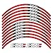MTnoble Pegatina de la Motocicleta Raya de Raya Calcomanía Reflectante Rim Bike Decal Ajuste for Todos Kawasaki ER-6N ER6N (Color : Red)