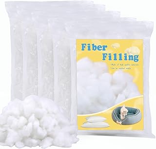 Sponsored Ad - WONVOC Polyester Fiber Fill Stuffing, 2LB Stuffing for Stuffed Animals, Premium Fiber Fill Stuffing, Stuffi...