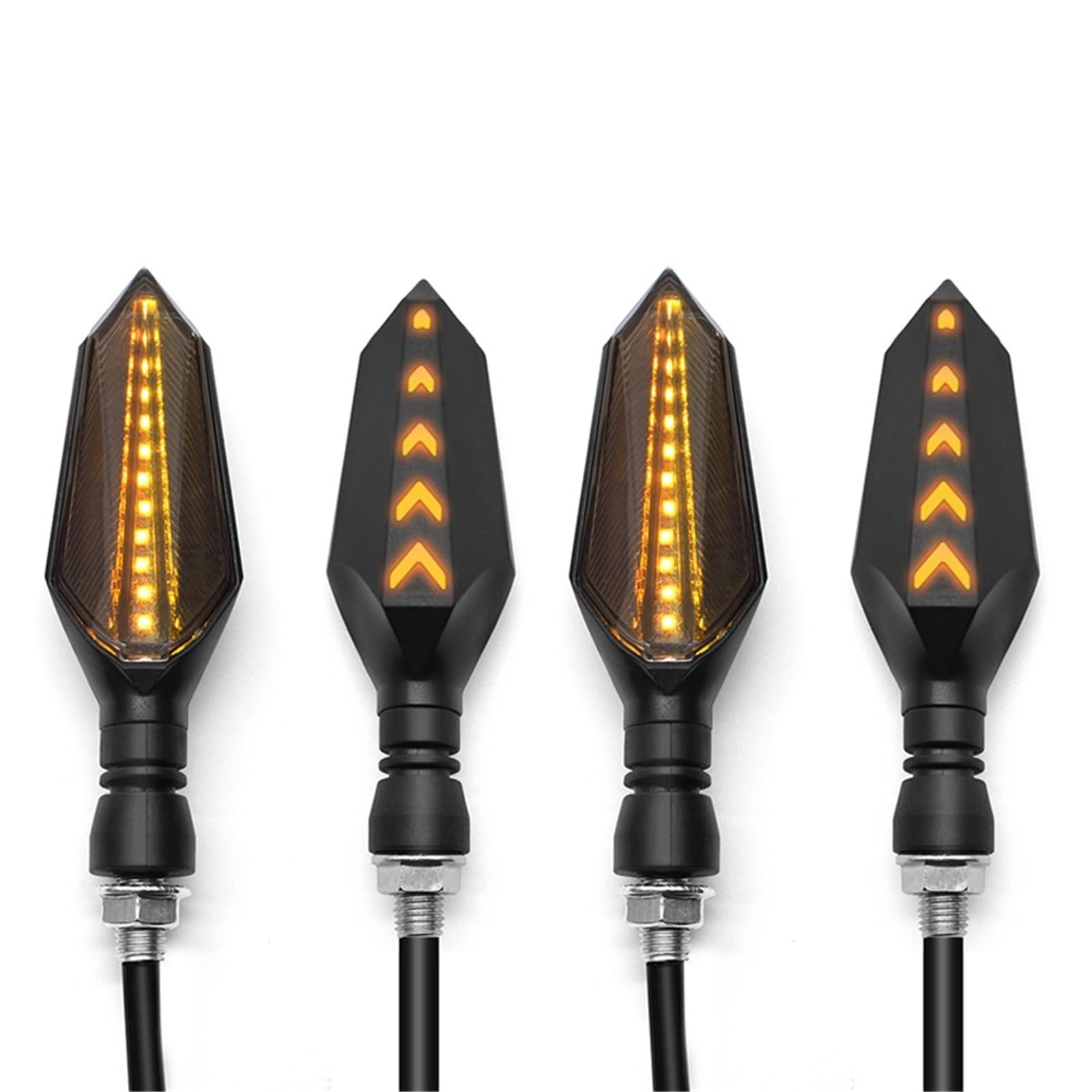 Lampeggiatore per moto per indicatori di direzione per LED per KAWASAKI(2pairs Yellow-Yellow)
