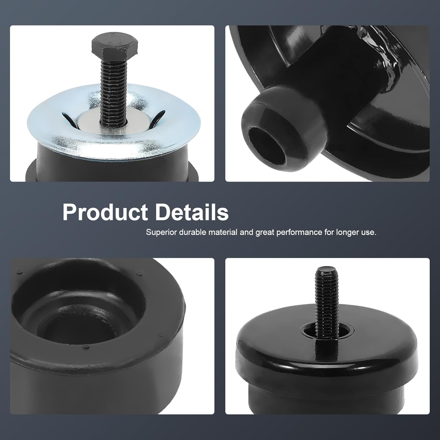 4 Pcs 924-180 924-181 Body Cab Mount Bushing Kit for 94-04 S10 Sonoma Upper & Lower Bushings Retainer Bolt Position 2 or 3