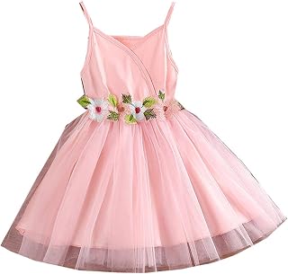 Vestido de princesa de flores para meninas de 4 a 7 anos sem mangas bordado com flores vestido de princesa suéter infantil para meninas