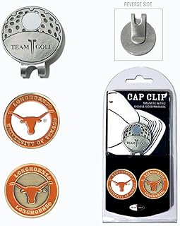 Team Golf NCAA Golf Cap Clip with 2 Removable Double-Sided Enamel Magnetic Ball Markers, Attaches Easily to Hats