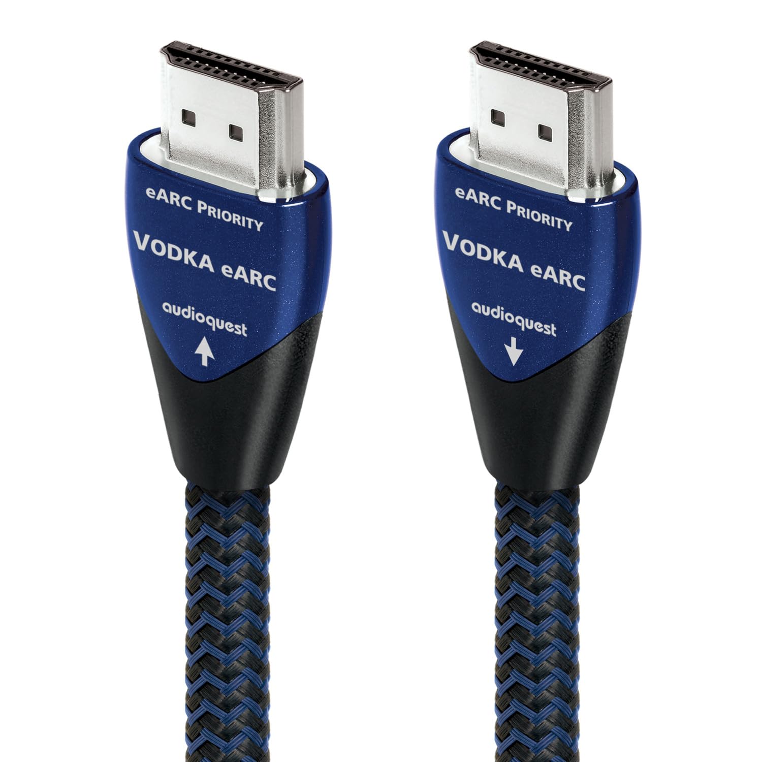 AudioQuest Vodka eARC Priority 2.1 HDMI Cable - 8K/10K Ultra HD, Gaming, High-Speed, 48Gbps, HDR, eARC Priority - 2.25m
