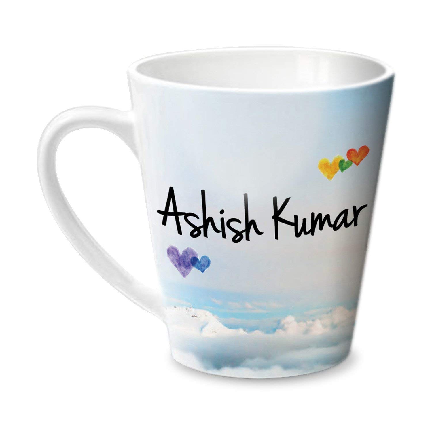 Hot Muggs® Simply Love You Ashish Kumar Conical Personalised Name Ceramic, 315ml, 1 Unit