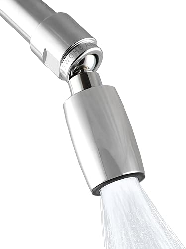High Sierra - Cabezal de ducha de metal de 1.8 GPM de alta eficiencia y bajo flujo, versión mejorada, oculta hilos antiestéticos de brazo de ducha