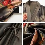 Women's Kimono Robe Long for Women - Pocket Bathrobe