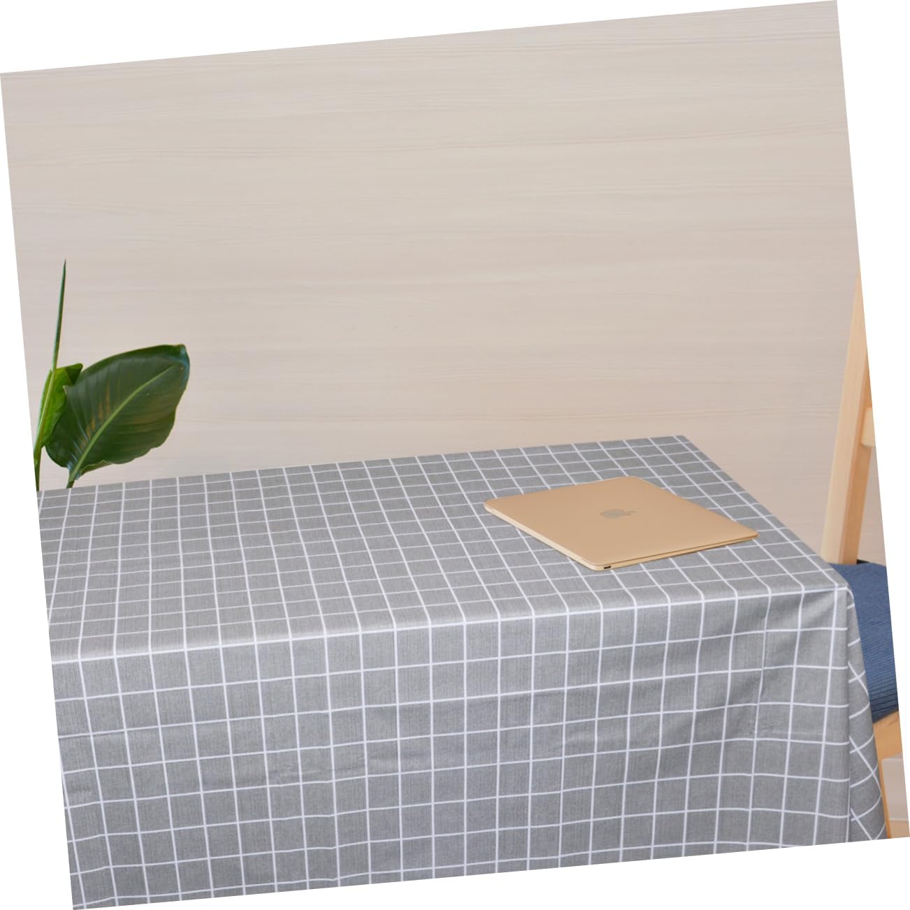 Outdoor PVC Tablecloth for Camping Picnics Grey Easy to Clean for Parties Home Use