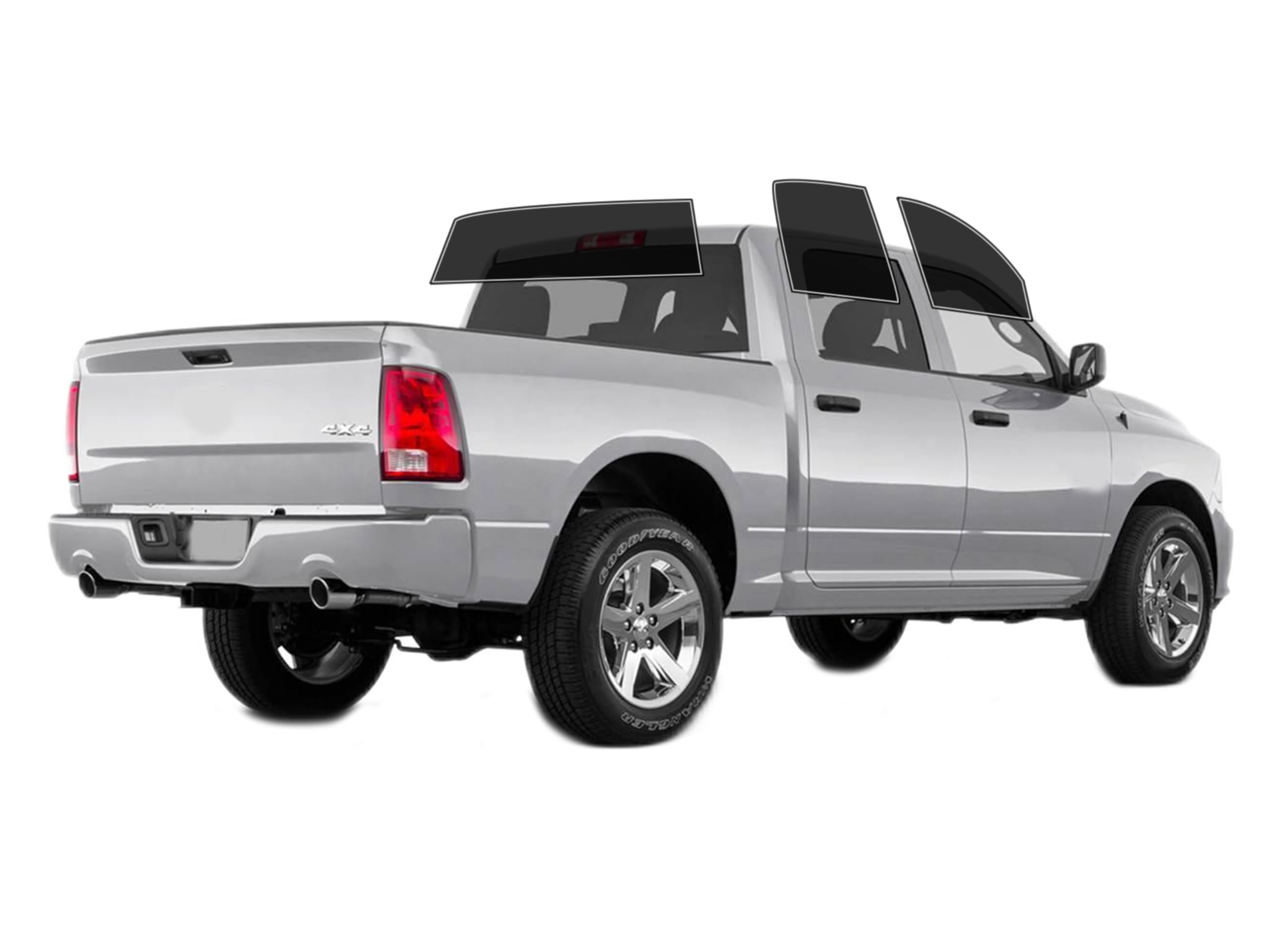 AUTOTEK Precut Windows Tint Film All Sides Cars Sun Blocking Protection Privacy Anti Shatter Glass 2 Ply Film Any Tint Shade kit for Ram 1500 Crew Cab 2012-2018