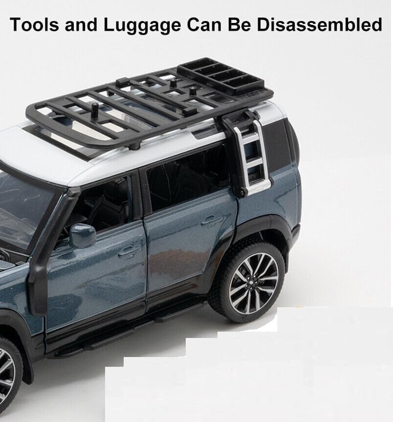 Image of 1:32 Scale New Defender Alloy Pickup Car Toy Metal Pull Back Diecast Car with Openable Door and Sound Light, Gifts Toys for Kids【Brown】