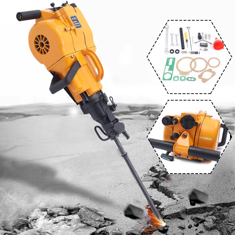 Rock Breaking Hammer Gasoline Rock Drill YN27C Rock Drill 250mm/min for splitting Crushing Ramming Shoveling Mining Cement Pavement Asphalt Pavement