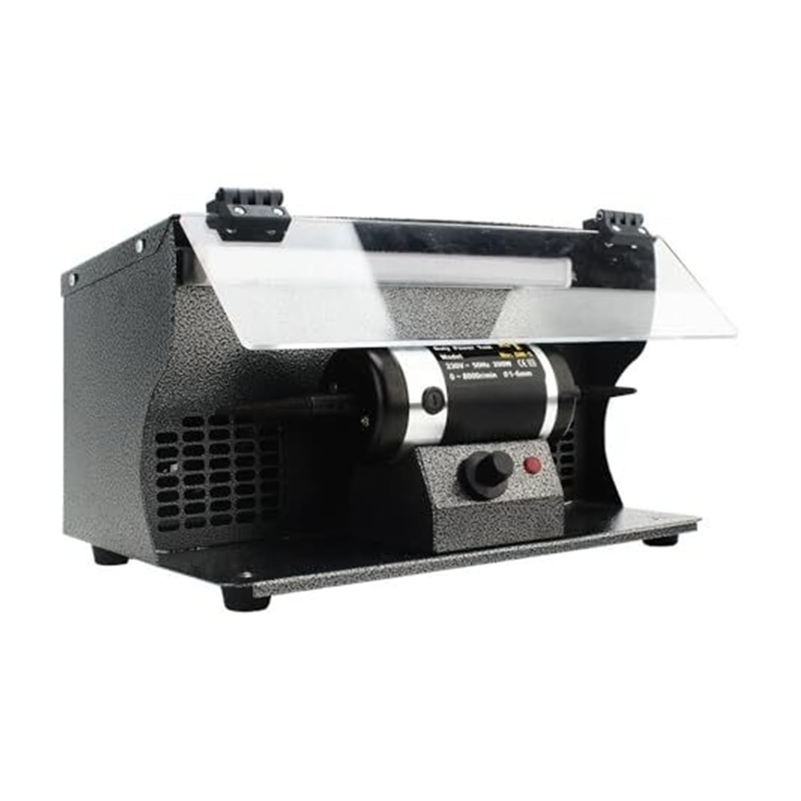 Stone Grinder, 200W Jewelry Buffing Machine with Light and Dust Collector for DIY