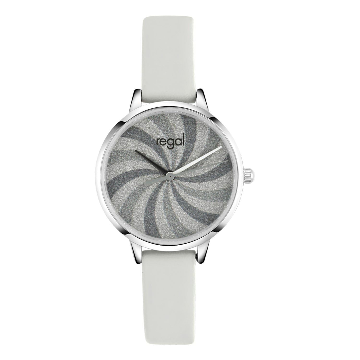 Lucardi Regal - Armbanduhr Swirl - Kinderuhr - Regen und Spritzfest - Analog - Mit Lederband - Grün