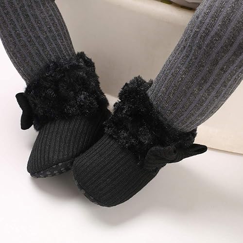 Miniatura 2 de E-FAK Botas para bebé niño y niña, zapatos para recién nacidos, con lazo para nieve, antideslizantes, suela suave, cálidos, para niños pequeños