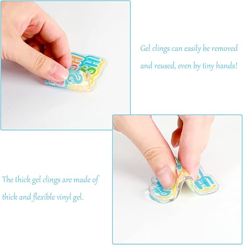 Miniatura 3 de 20 calcomanías de gel grueso para fiestas de playa, piscina, ventana, calcomanías de gel para niños, niños pequeños y adultos, hogar, avión, aula,