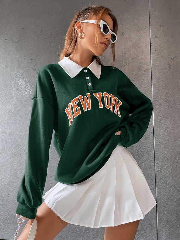 Image of Women Collar Button Hoodie /Sweatshirt | Polycotton Hoodies for Gym, Travel & Everyday Wear | Warm & Comfortable Casual Wear