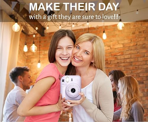 Miniatura 7 de Fujifilm Instax Mini 12 Cámara instantánea de película lila púrpura, Fujifilm Instax Mini Twin Pack película instantánea 20 hojas, estuche, paquete