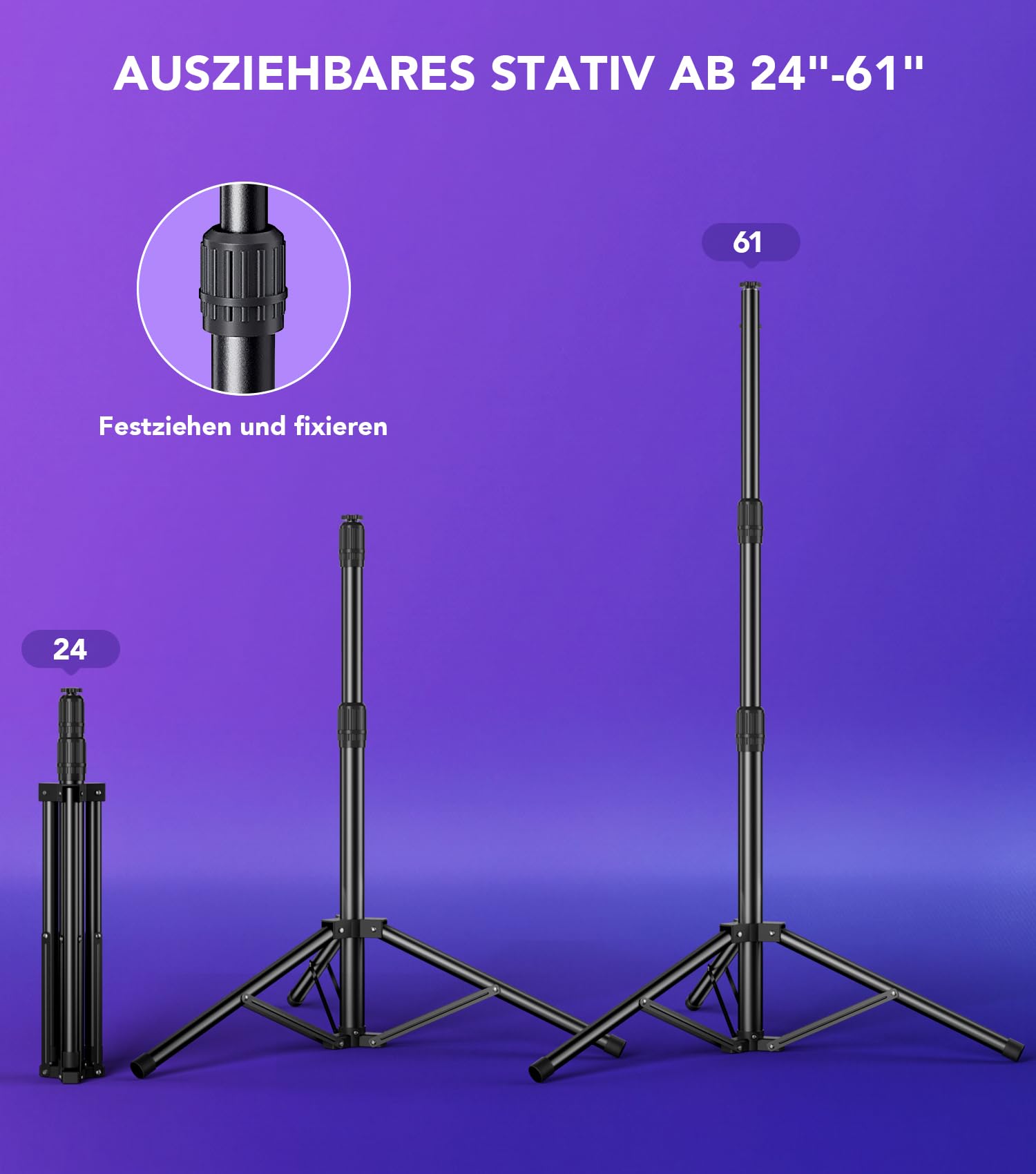 KeoBin Discolicht Partylicht Musikgesteuert, 61" Stativ DJ Disco Licht mit DMX 512, Stroboskop, Fernbedienung, Partylicht Mit Lichteffekte für Familie Fest Geburtstag Hochzeit Halloween Weihnachten