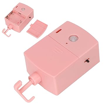 Automatic Switch Door Sensor Alarm Reminder, Infrared Sensing ABS Window Alarm, for Elderly People Living Alone(Pink)