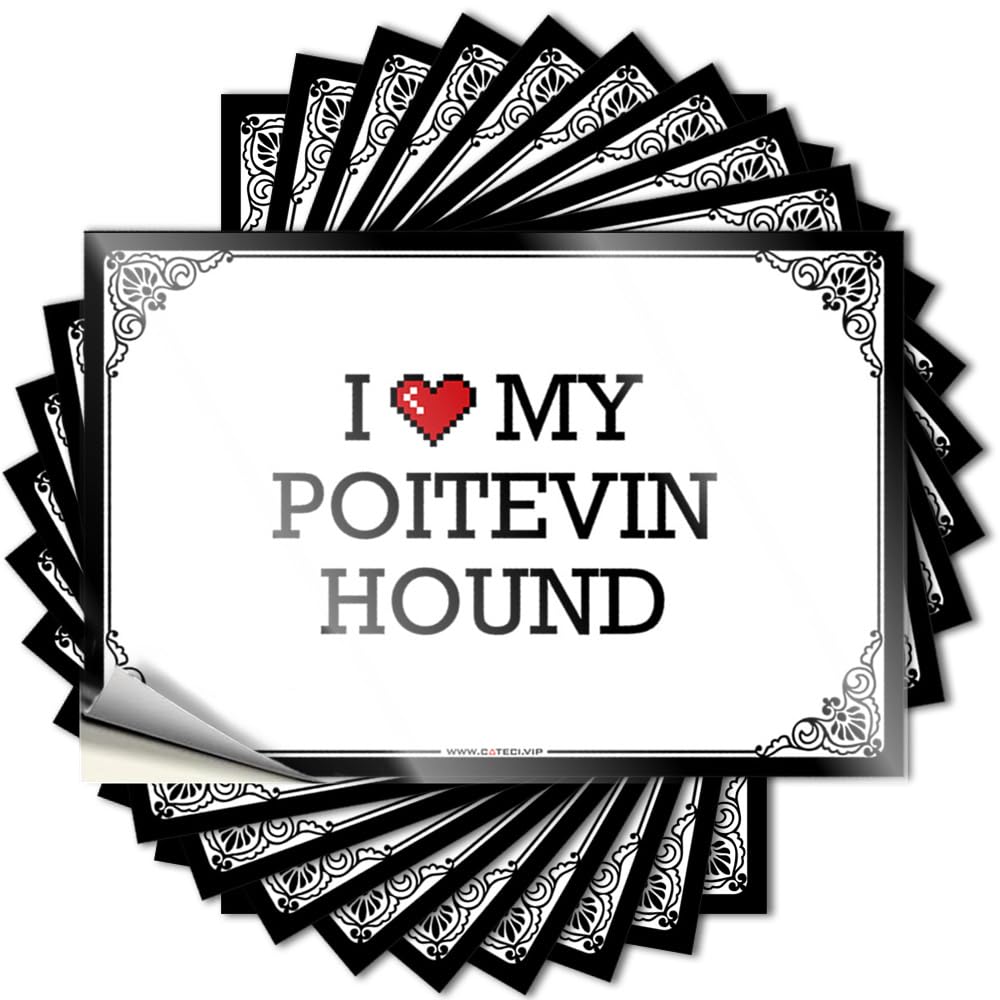 Tattoos Upgrades Easy Apply | I Love My Poitevin Hound Aesthetic Laptop Peel and Stick(6X9CM)