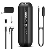 CYCPLUS Tire Inflator Portable Air Compressor - 150PSI Cordless Air Pump with Digital Tire Pressure Gauge, Accurate LCD Display & LED Light, DC/AC 2-in-1 for Car/Motorcycle/E-Bike/Ball(2025 Version)