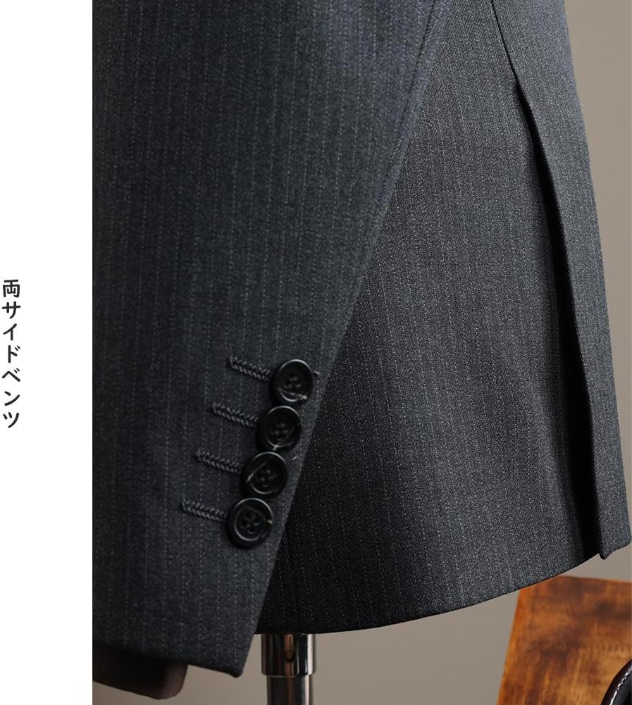 13.2万DURBANダーバン セットアップ ビジネススーツ ウール タグ付