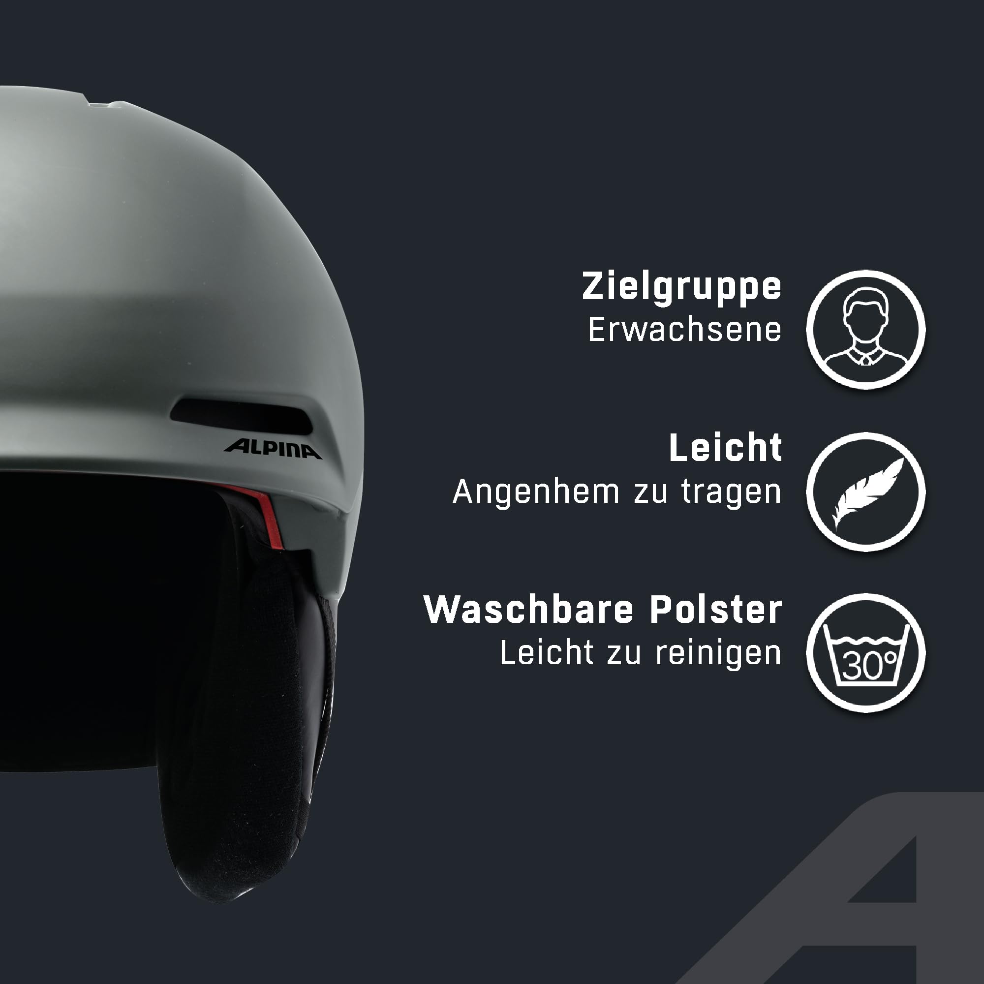 ALPINA NAX - sicherer, perfekt klimatisierter und komfortabler Skihelm für Erwachsene, mit waschbarem Innenfutter