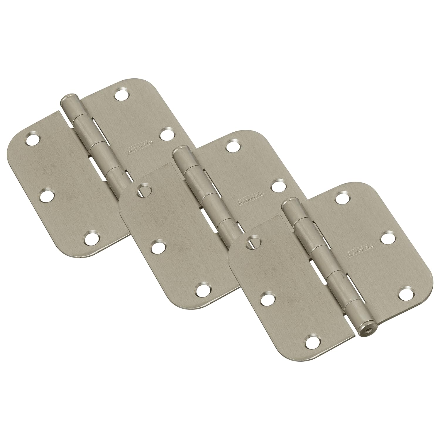 National Hardware N830-328 V512R5/8 Door Hinges in Satin Nickel, 3