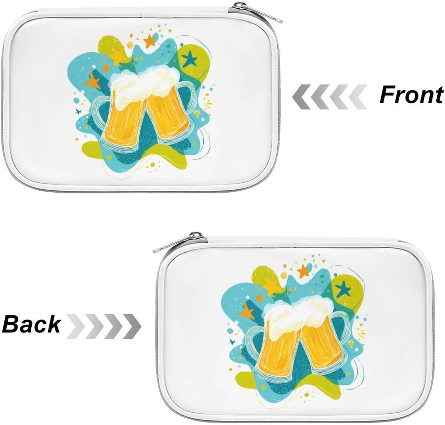 Cartoon Beer Mugs Cosmetic Bag Makeup Brush Organizer Bags image 3