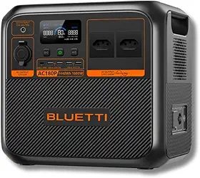 BLUETTI AC180P Estação de Energia Solar Portátil | 1.800 W 1.440 Wh (220V)