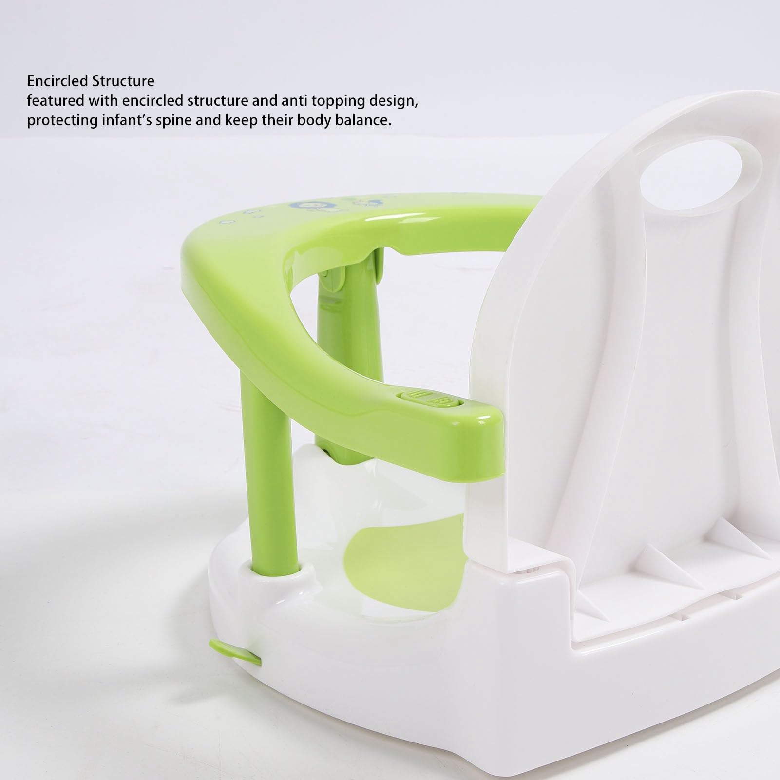 Seggiolino da Bagno, pieghevole antiscivolo con altezza regolabile, Seggiolino Pieghevole 4 ventose for neonati 6-36 mesi bagnetto famiglia