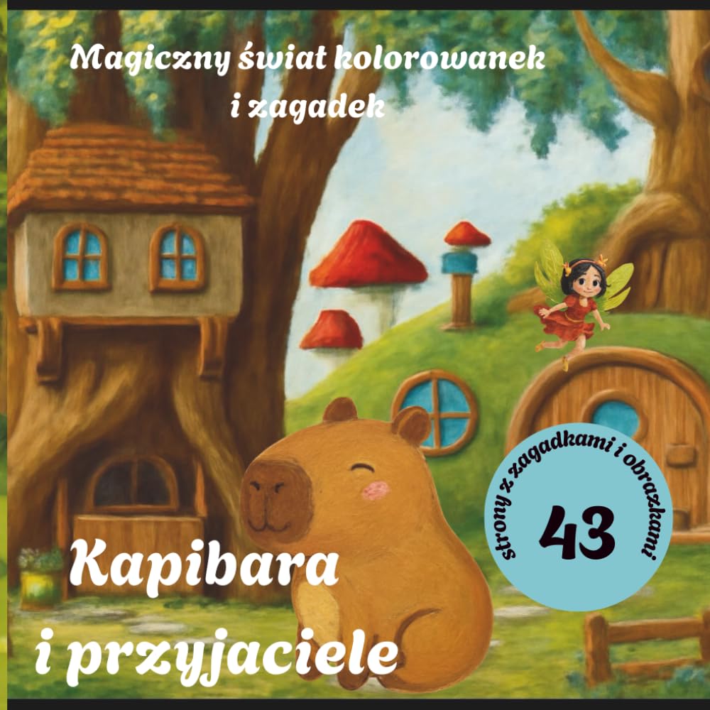 Magiczny świat kolorowanek i zagadek: Kapibara