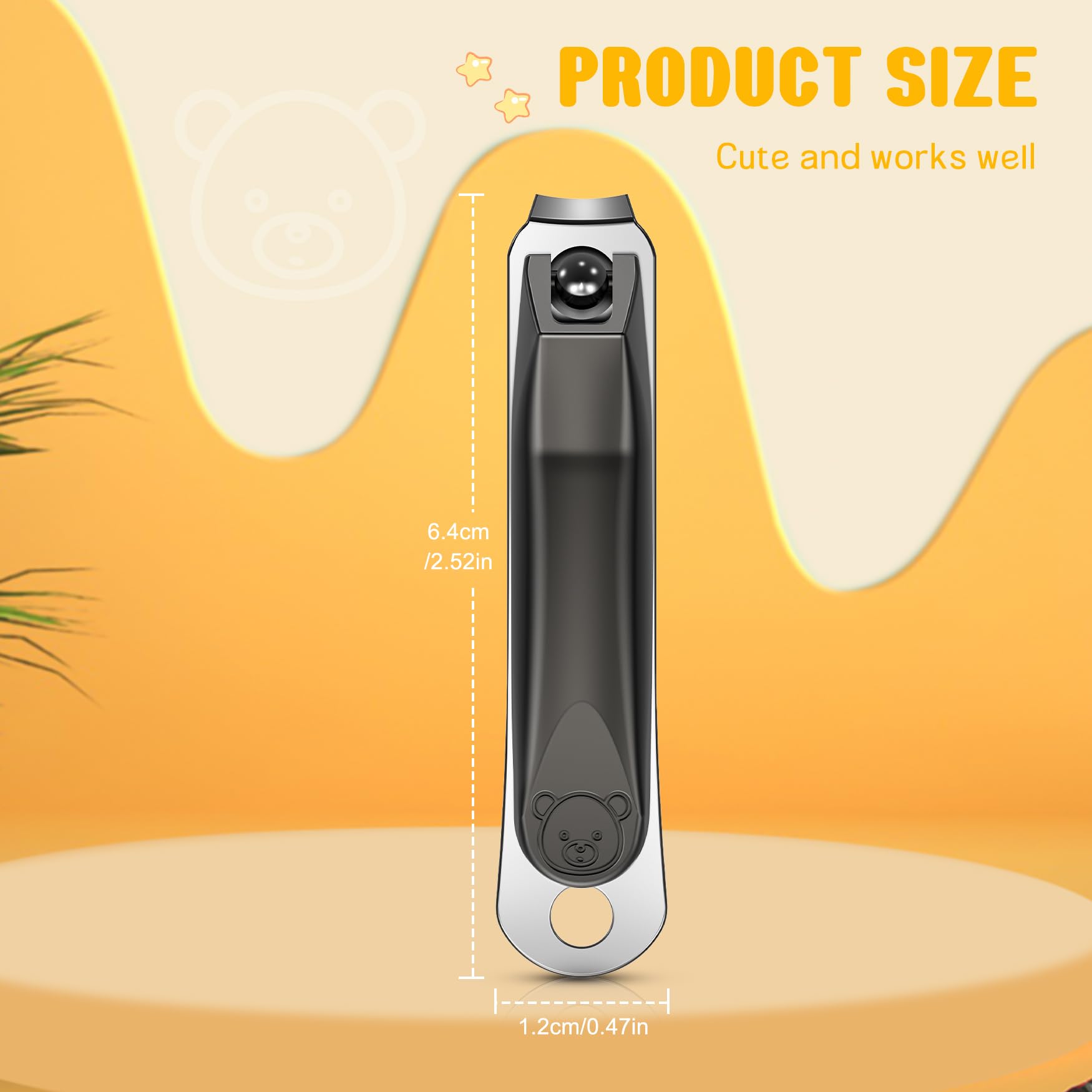 FVION Coupe Ongles Bébé/Enfant, Petit Coupe-Ongles en Acier Inoxydable, Coupe Ongle Sûr et Précis Avec Lime Intégrée pour Nouveau-Nés, Baby Nail Clippers (Noir)