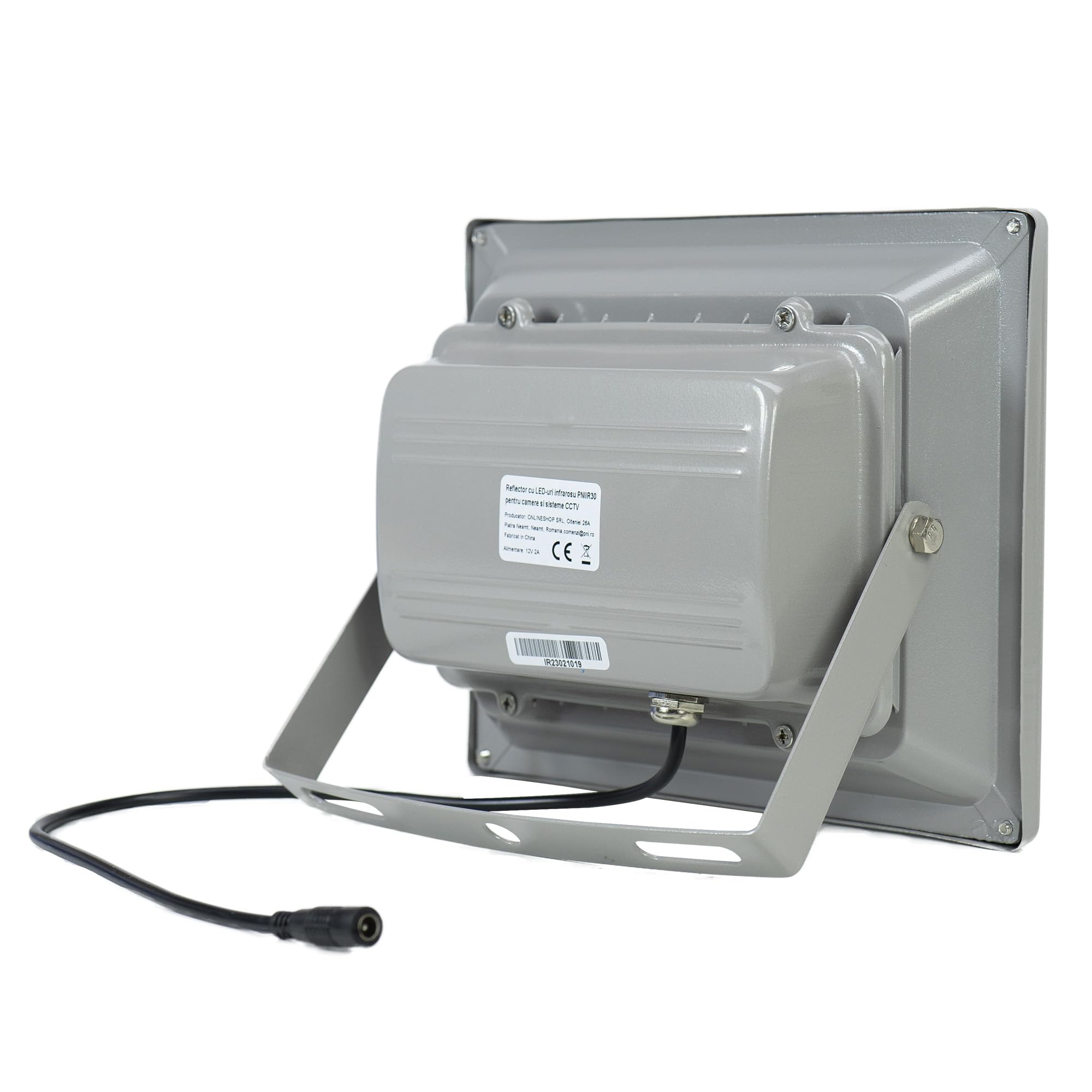 PNI Réflecteur avec LED infrarouge IR30 pour caméras et systèmes de vidéosurveillance, 30 LED infrarouges, distance 80m, IP66, Blanc