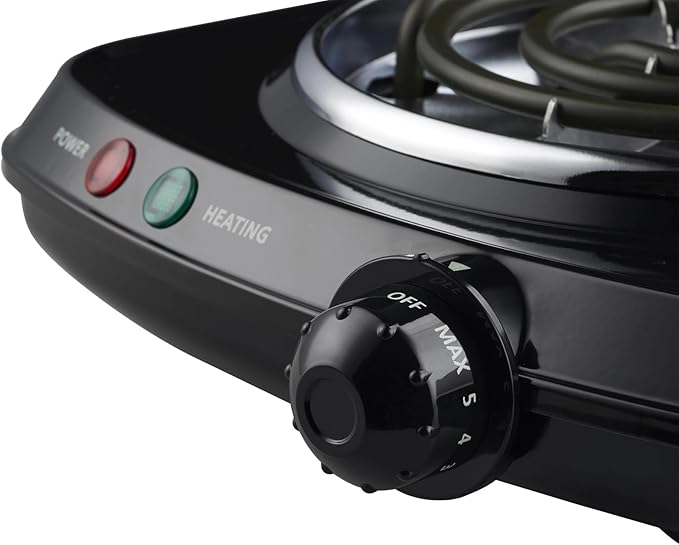 Estufa Eléctrica Portátil de 1 Puesto 1100W Ajustable miniatura 4