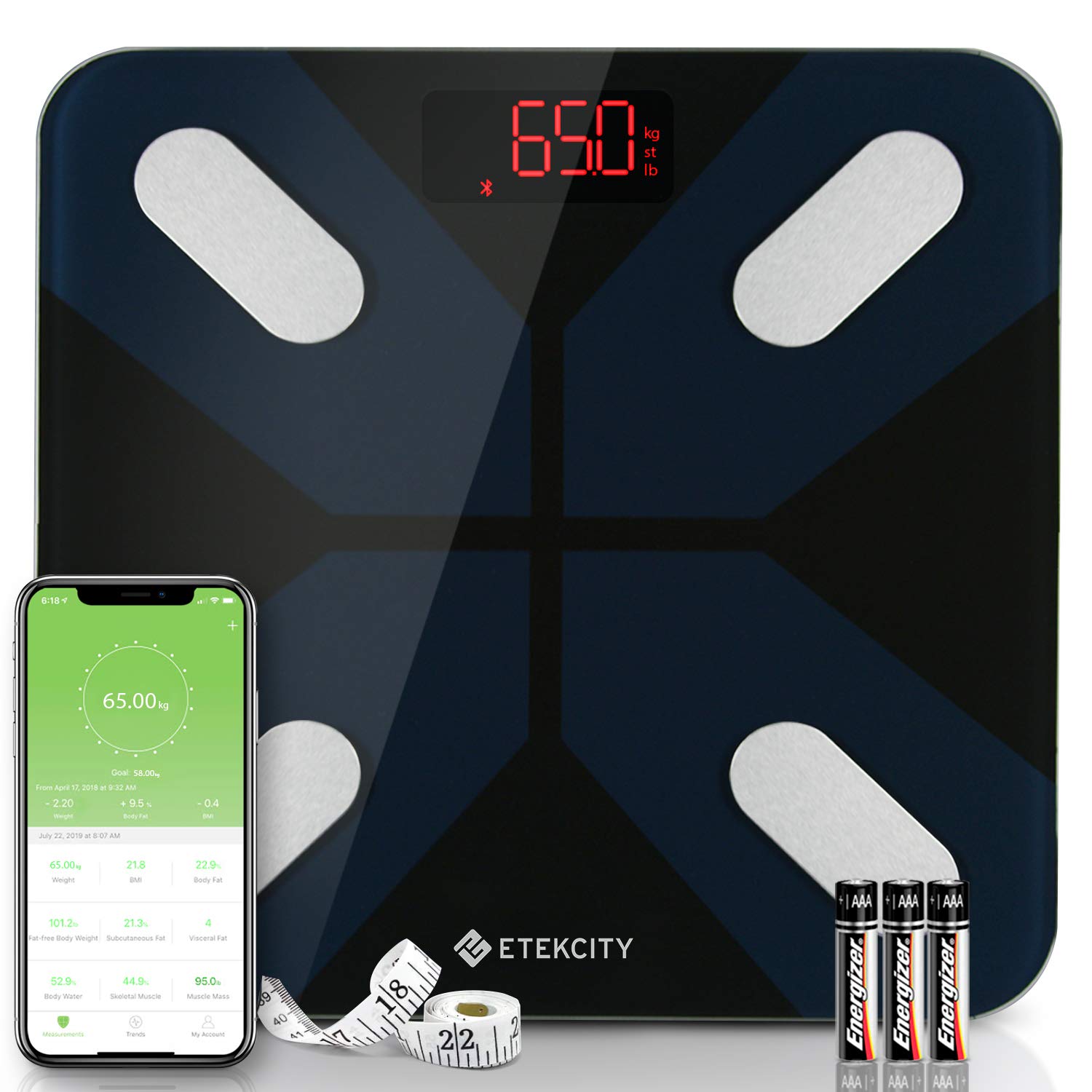 Buy Etekcity Smart Body Scales, High Accuracy Bathroom Weighing Scales