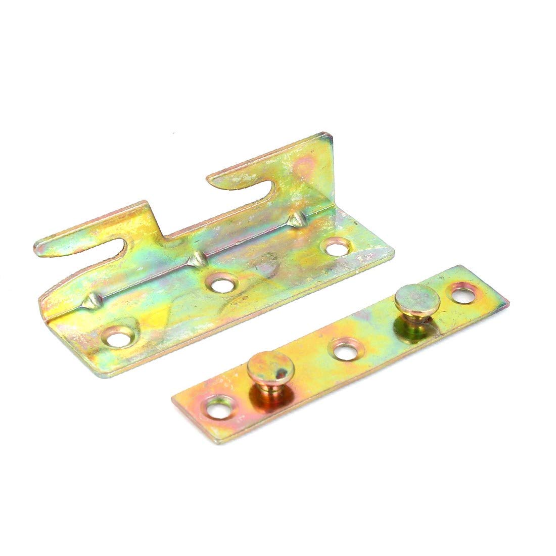 New Lon0167 Metal Bed Featured Fitting Bracket Support reliable efficacy Connector Part Brass Tone 4pcs(id:a9b 18 7b 09c)