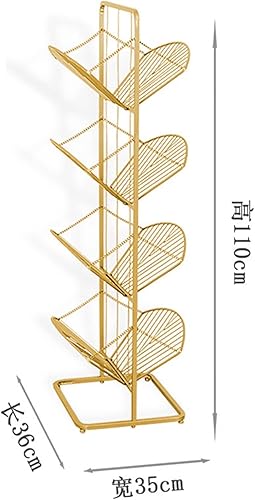 Miniatura 3 de KNFUT Shelves, Iron Folding Bookshelf Living Room Study Storage Rack Office Newspaper Magazine Storage Rack