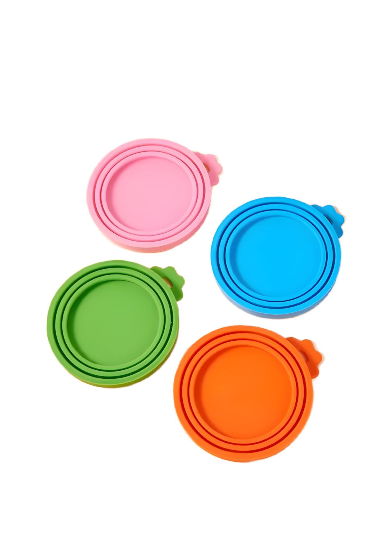 Silicone Pet Food Can Covers (4 Pack) - Airtight Lids for Cat & Dog Tins