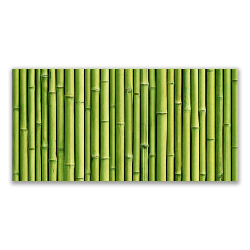 Impression sur Verre Trempé 120x60cm Tulup - Tableau Mural Motif Bamboo Canes Floral