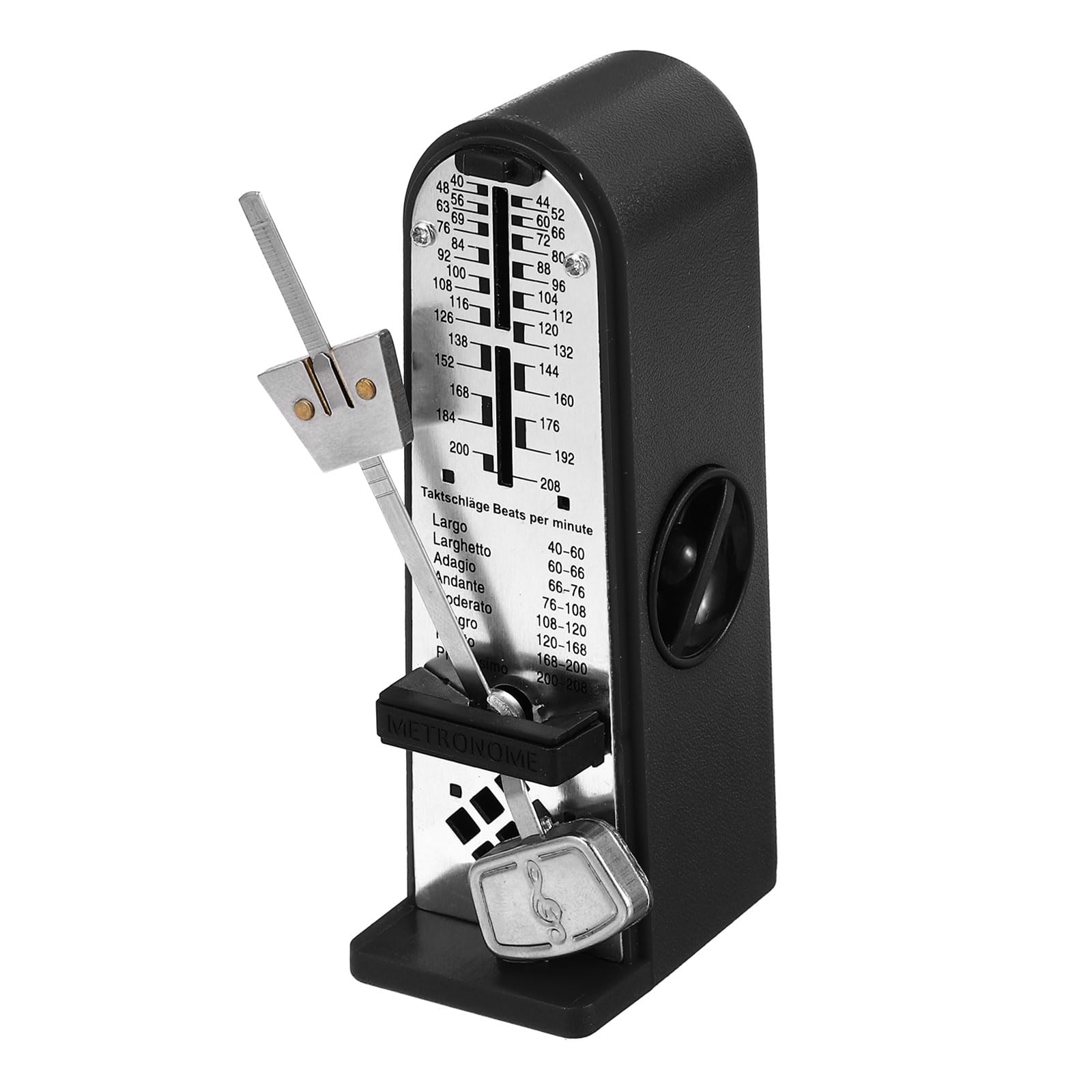 QUARKZMAN Mini Metronome Mecanique,Haute Precision Chronometre Musical Professionnel Metronome Universel Pour Piano Guitare Violin Ukulele Joueur,Black