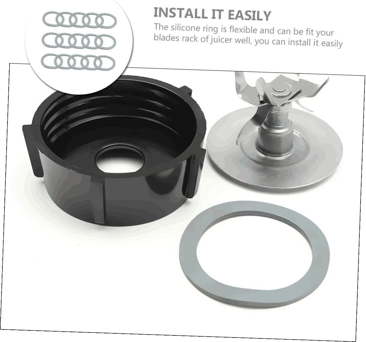 15pcs Silicone Seal Rings Replacement Gaskets for Juicer Blender Parts Flexible Wear-resistant Kitchen Sealing Rings Compatible with Oster Juicer