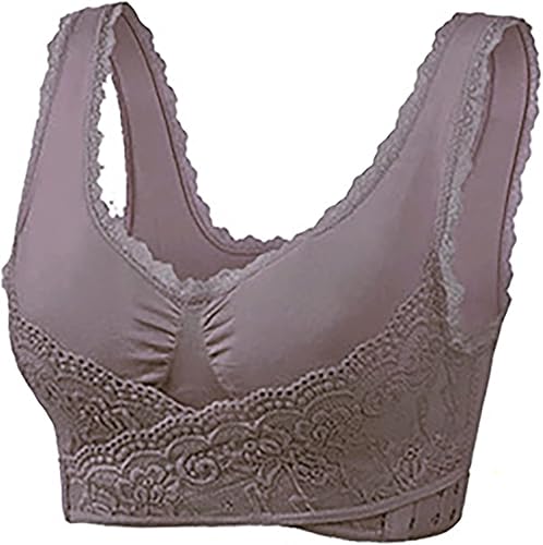 Miniatura 9 de Kendally Bras for Older Women, Kendally Bra, Comfy Corset Bra Front Cross Side Buckle Lace Bras, Kendally Bras for Women