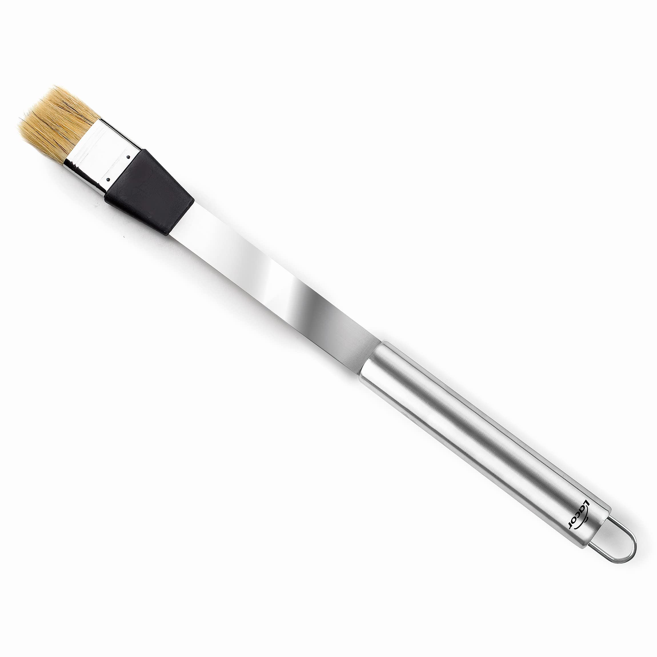 Lacor Acero - 60264 - Brocha Bbq De Inoxidable, Pincel Para Bbq, Mango Ergonómico, Apto Para Lavavajillas, 44 Cm, Inox